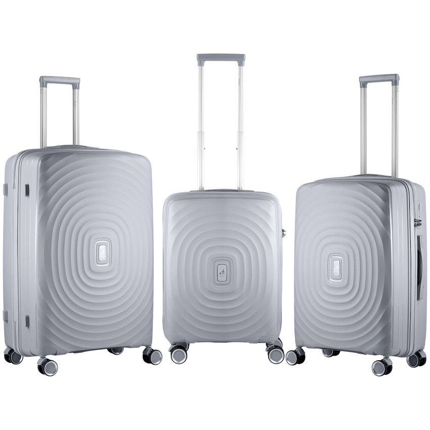 Travelwize Ripple PP 4-Wheel Spinner 55cm Luggage - Platinum