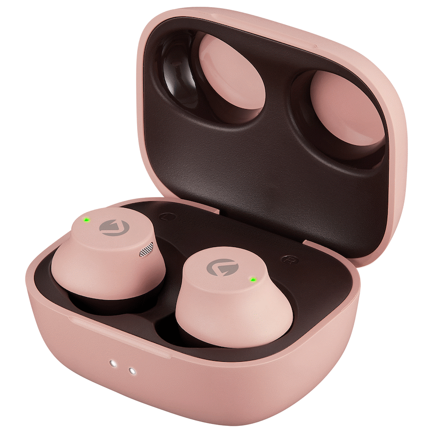 Volkano Taurus Series 2.0 True Wireless Earphones with Charging Case - Pink