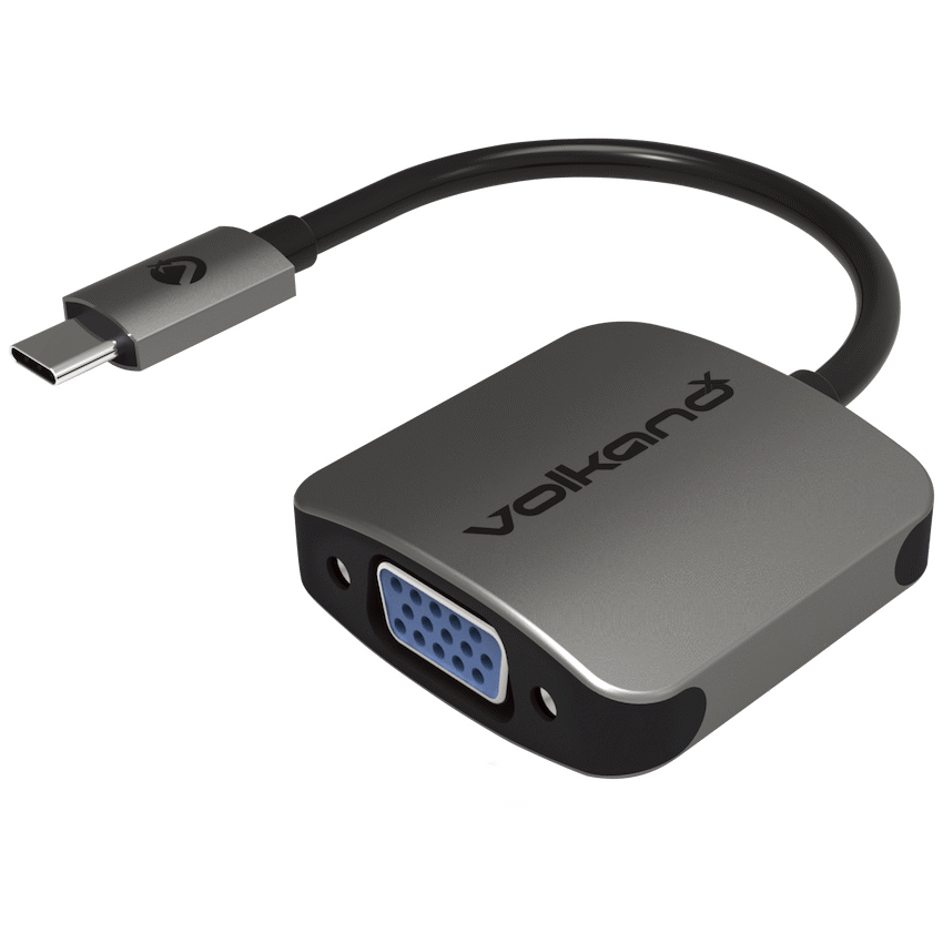VolkanoX Core VGA series USB Type C to VGA converter - 10cm - Charcoal