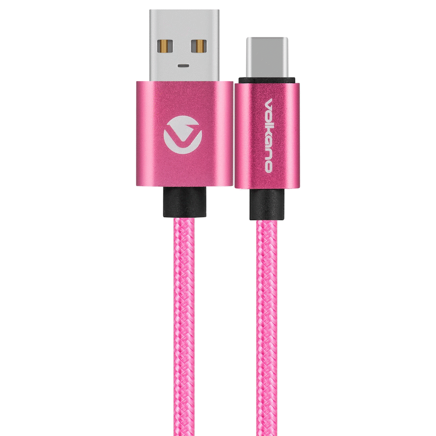 Volkano Fashion Series Type-C Cable 1.8m - Pink