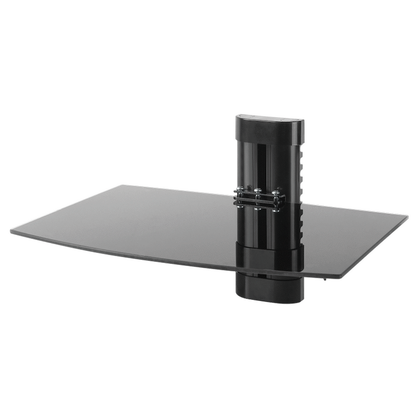 Volkano Steel Series Aluminium, Steel and Tempered Glass Single Shelf Unit