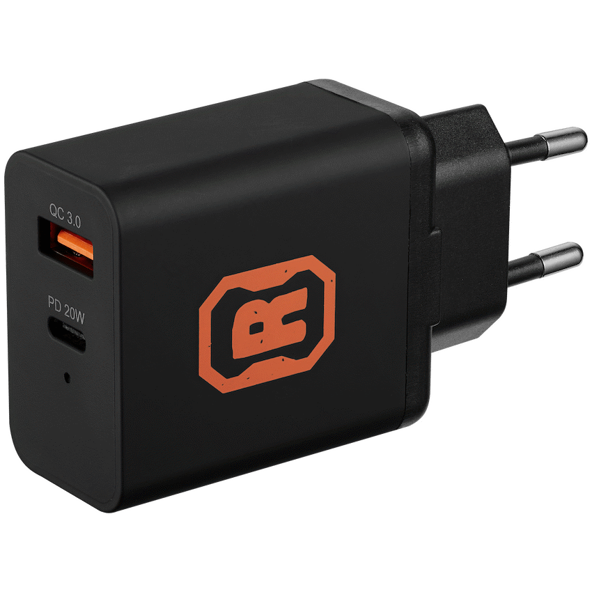 Rugged by Volkano Dual USB Wall Charger with QC3.0 and PD