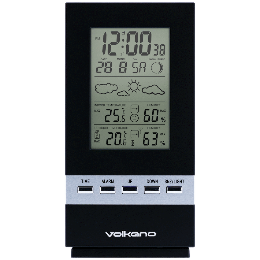 Volkano Dew Series Weather Station - Black