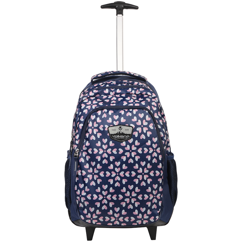 Volkano Winner Trolley Backpacks 22L Ladies Navy Floral