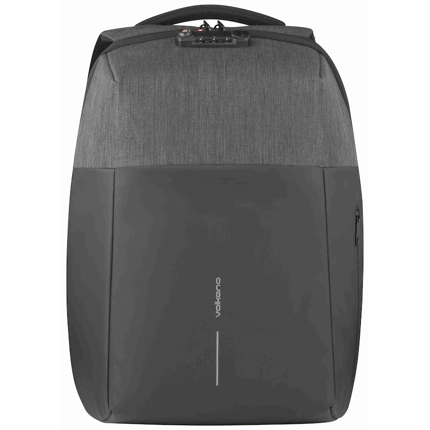 Volkano Smart Deux Laptop Backpack - Black/Charcoal