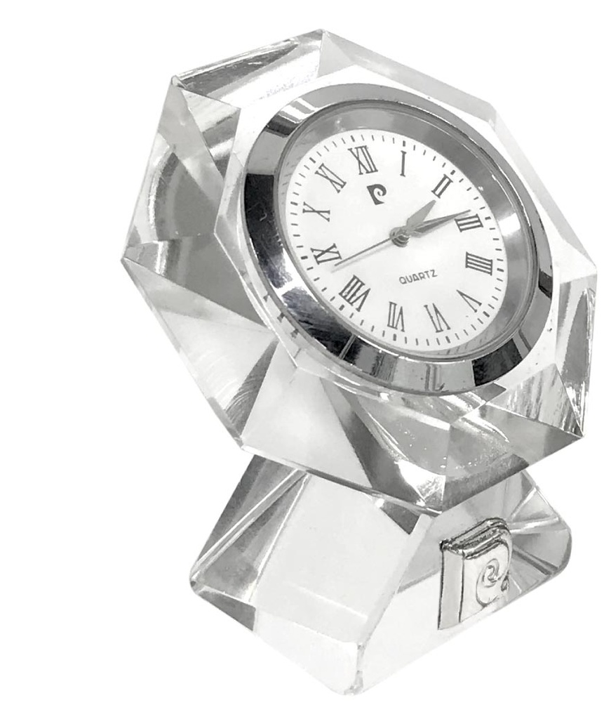 Fanona - Crystal Hexagon Desk Clock by Pierre Cardin
