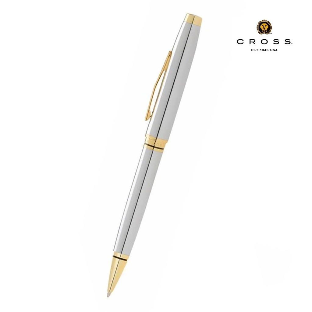 Cross Bailey Light™ Polished Black Resin and Gold Tone Ballpoint Pen (Blue Ink)