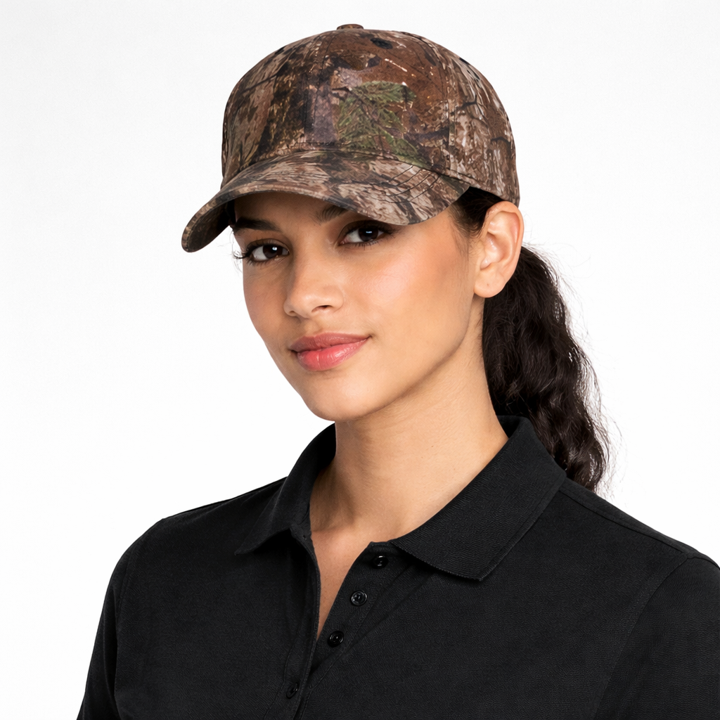 6 P Leaflock Camo Cap