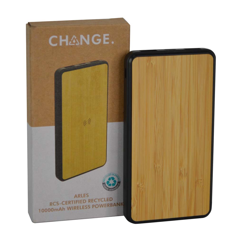 ARLES - CHANGE Collection RCS Recycled 10000mAh Wireless Powerbank - Image 6