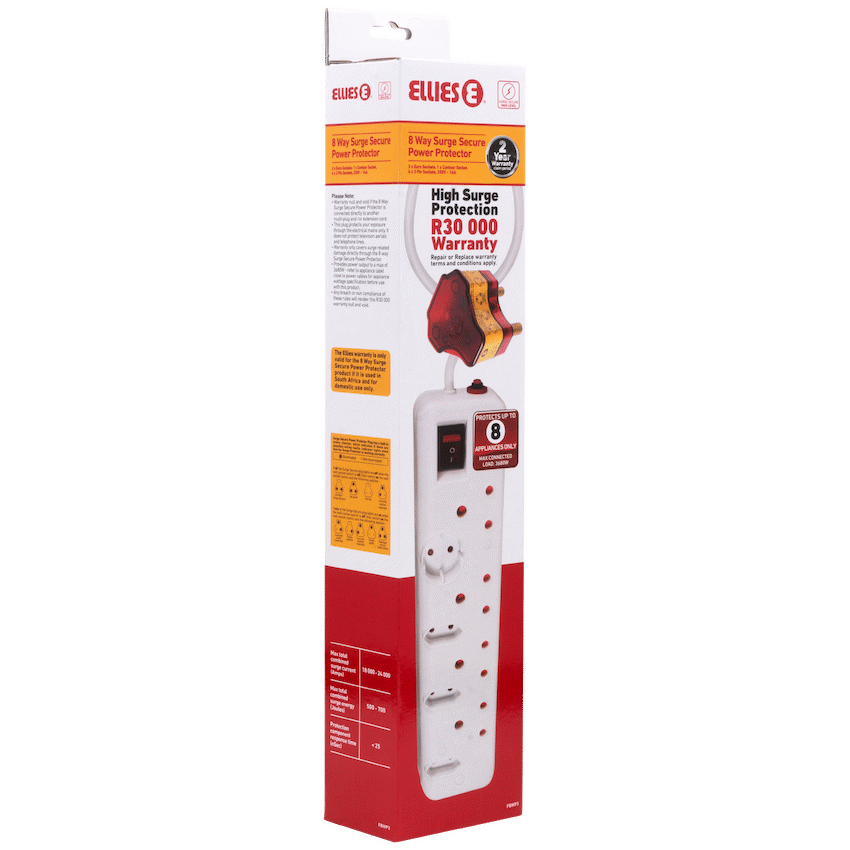 Ellies 8-Way High Surge Multiplug 0.5m - Image 4