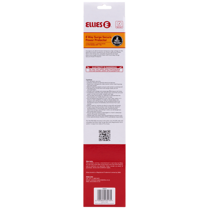 Ellies 8-Way High Surge Multiplug 0.5m - Image 6