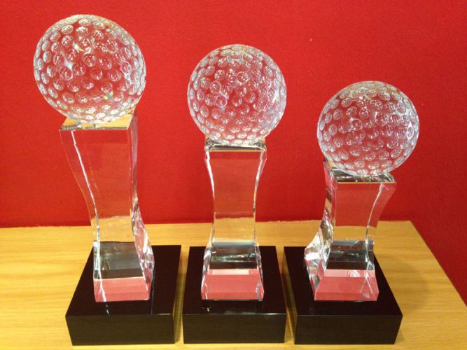 G55 - Golf Crystal Award 25.5cm
