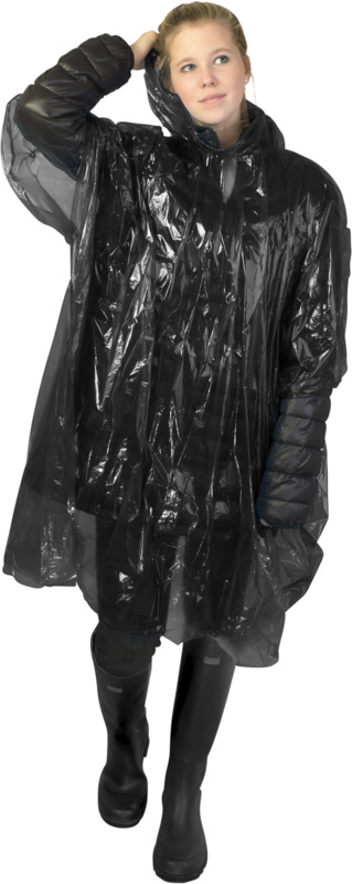 Ziva disposable rain poncho with storage pouch - Image 3