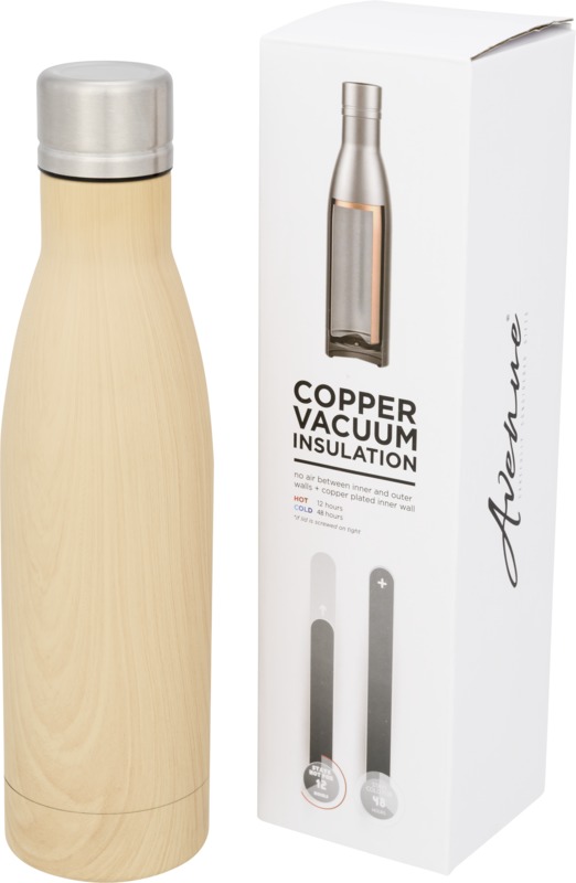 Vasa 500 ml wood-look copper vacuum insulated bottle