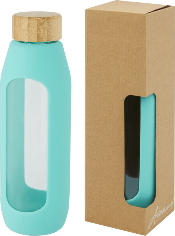 Tidan 600 ml borosilicate glass bottle with silicone grip - Image 8