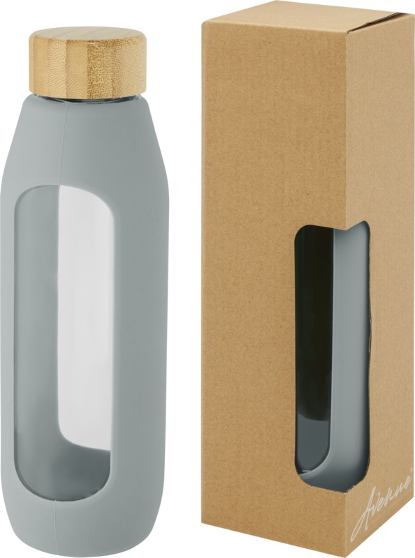 Tidan 600 ml borosilicate glass bottle with silicone grip - Image 14