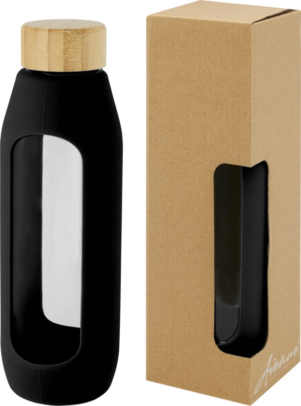 Tidan 600 ml borosilicate glass bottle with silicone grip - Image 21