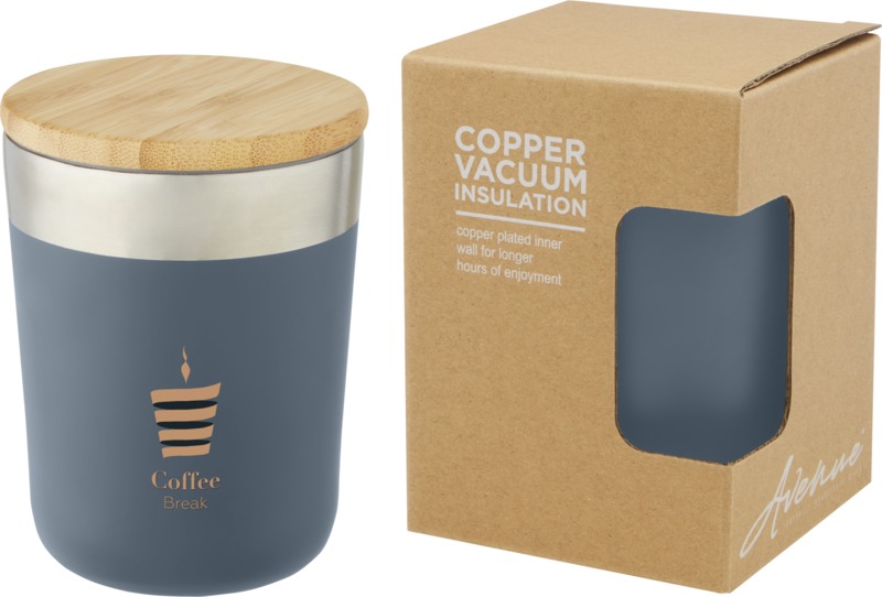 Lagan 330 ml copper vacuum insulated stainless steel tumbler with bamboo lid - Image 18