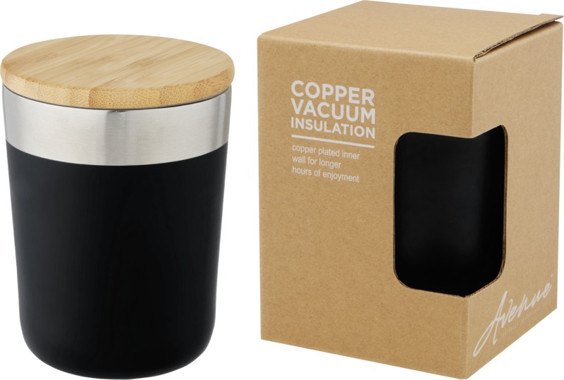 Lagan 330 ml copper vacuum insulated stainless steel tumbler with bamboo lid - Image 30
