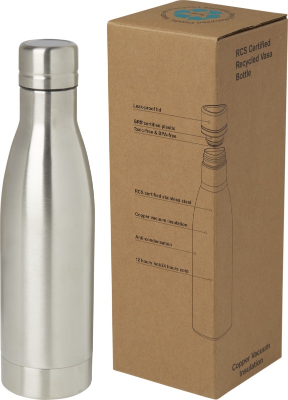 Vasa 500 ml RCS certified recycled stainless steel copper vacuum insulated bottle - Image 35