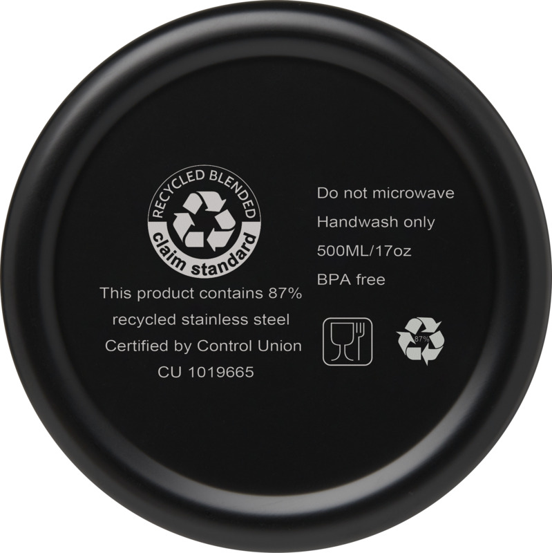 Vasa 500 ml RCS certified recycled stainless steel copper vacuum insulated bottle - Image 45