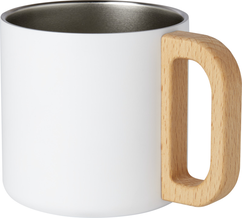 Bjorn 360 ml RCS certified recycled stainless steel mug with copper vacuum insulation - Image 4