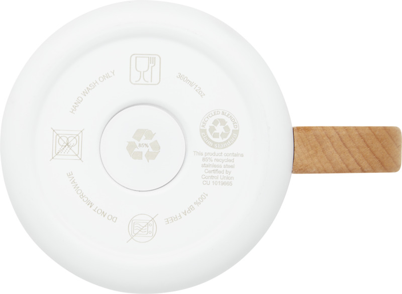 Bjorn 360 ml RCS certified recycled stainless steel mug with copper vacuum insulation - Image 5