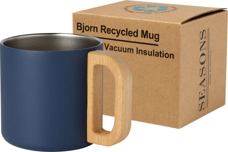 Bjorn 360 ml RCS certified recycled stainless steel mug with copper vacuum insulation - Image 8