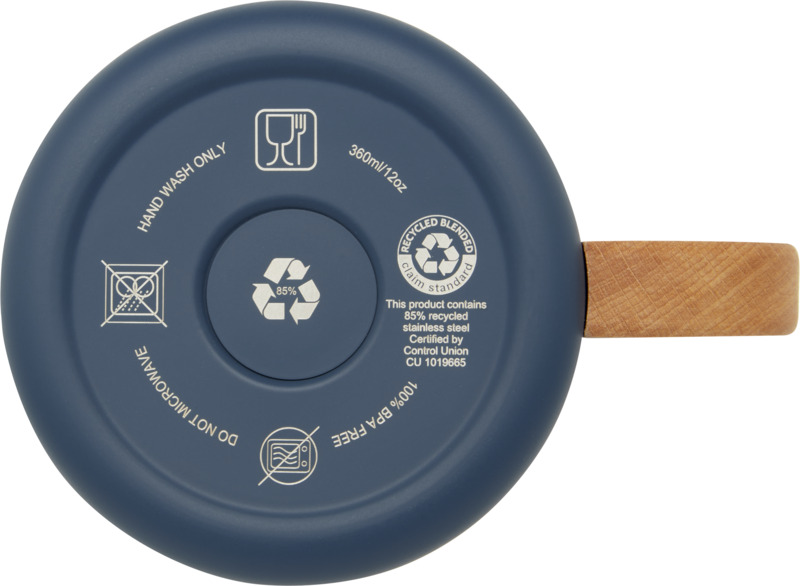 Bjorn 360 ml RCS certified recycled stainless steel mug with copper vacuum insulation - Image 12