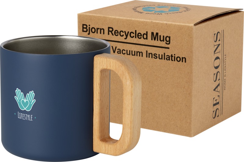 Bjorn 360 ml RCS certified recycled stainless steel mug with copper vacuum insulation - Image 14