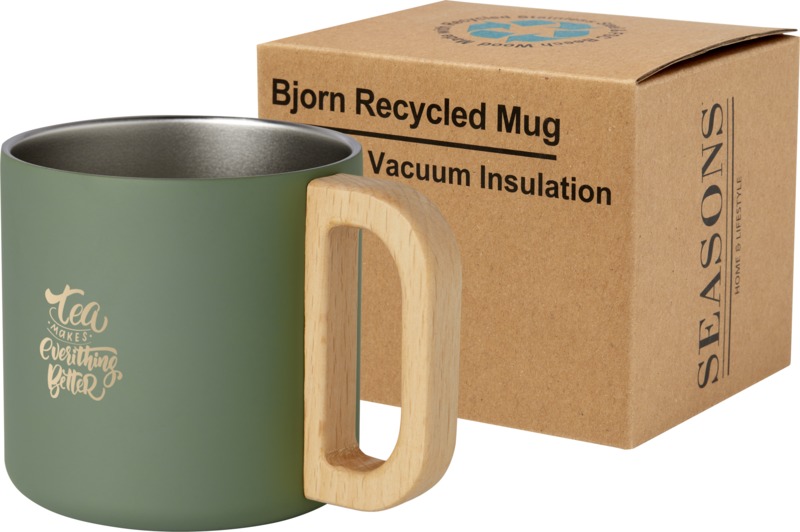 Bjorn 360 ml RCS certified recycled stainless steel mug with copper vacuum insulation - Image 21