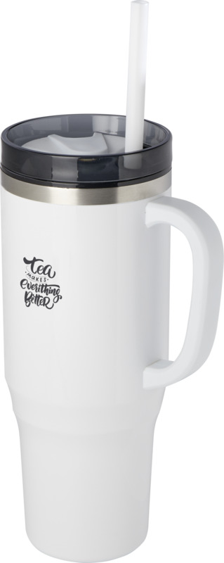 Melbourne 1200 ml RCS certified insulated tumbler with straw - Image 8