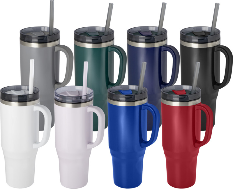 Melbourne 1200 ml RCS certified insulated tumbler with straw - Image 15