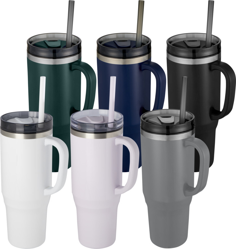 Melbourne 1200 ml RCS certified insulated tumbler with straw - Image 47