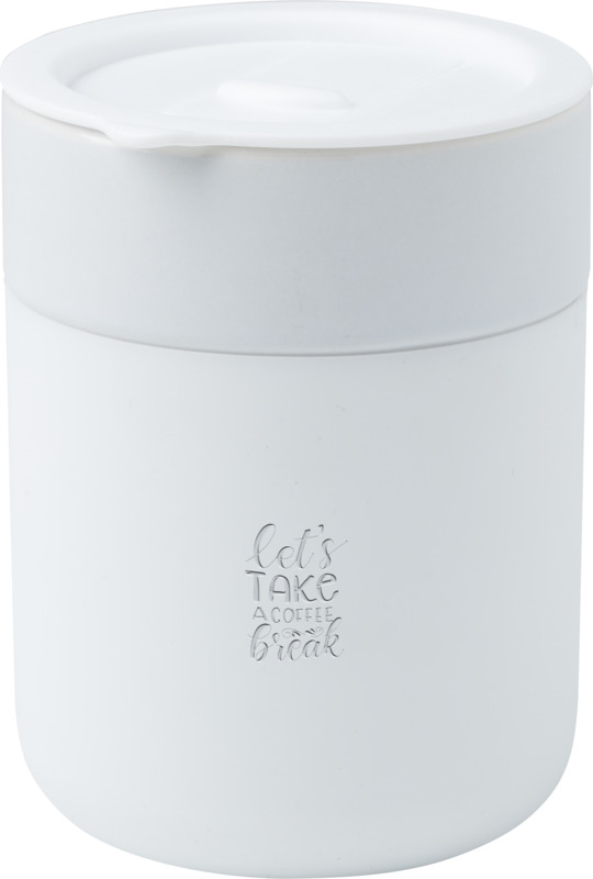 Java 330 ml ceramic tumbler with silicone wrap and plastic lid - Image 7