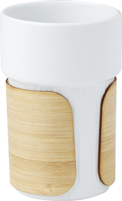Fika 340 ml tumbler with bamboo sleeve