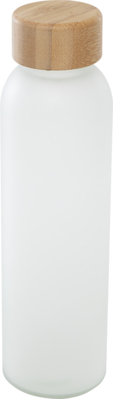 Lume 500 ml matte soda lime glass bottle with bamboo lid