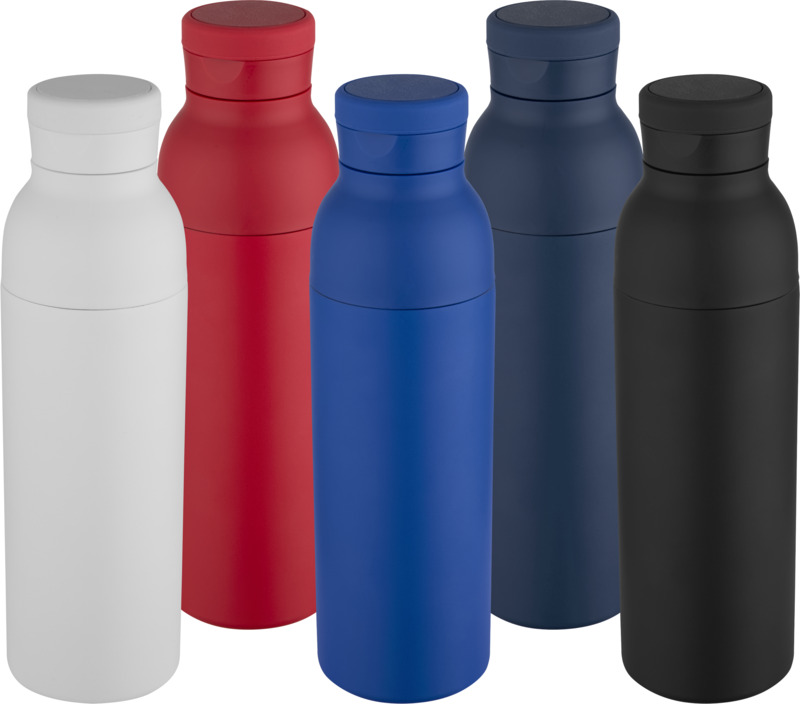 Illuminate 650 ml RCS recycled stainlesss steel double wall insulated water bottle - Image 6