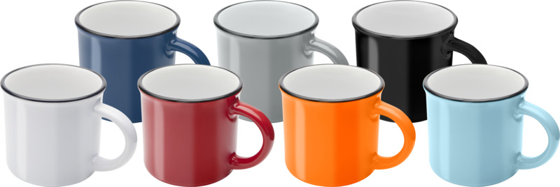 Bari 240 ml ceramic mug with glossy finish - Image 4