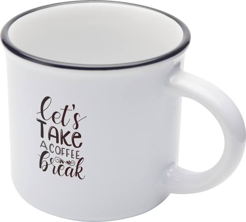 Bari 240 ml ceramic mug with glossy finish - Image 5