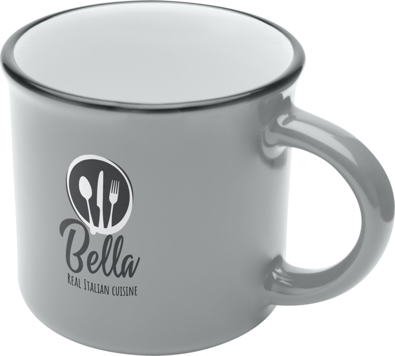 Bari 240 ml ceramic mug with glossy finish - Image 25