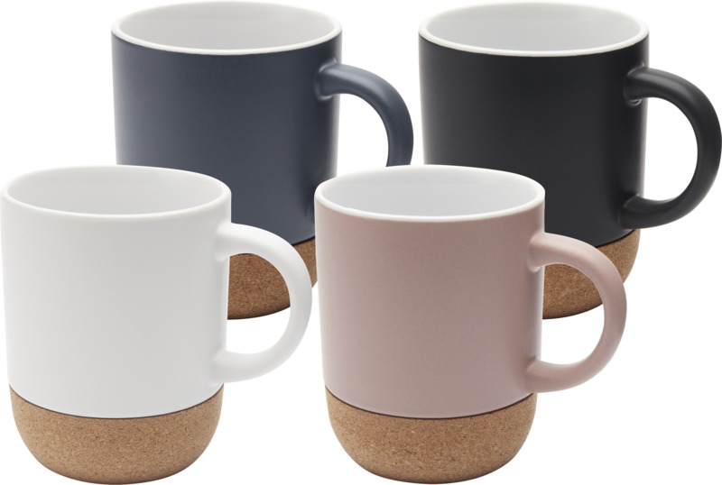 Billie 300 ml ceramic mug with cork details and matt finish - Image 4