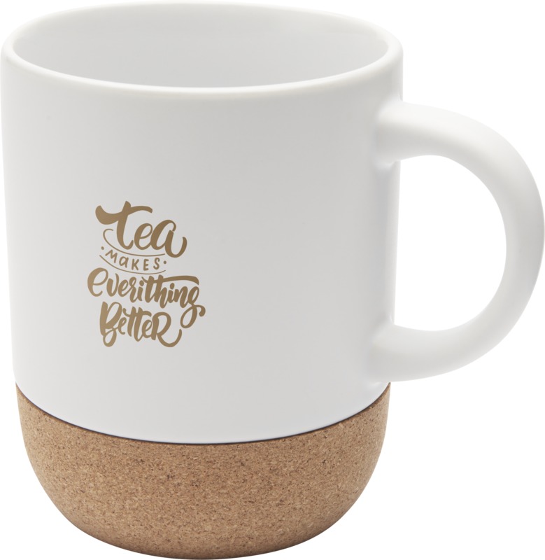 Billie 300 ml ceramic mug with cork details and matt finish - Image 5