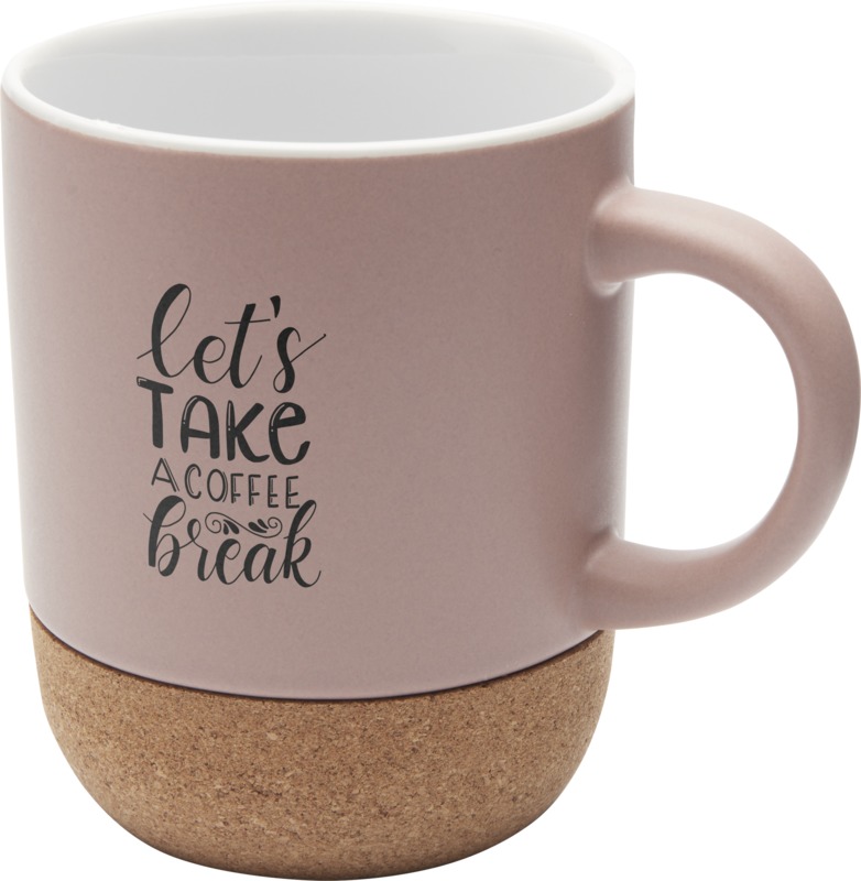 Billie 300 ml ceramic mug with cork details and matt finish - Image 10