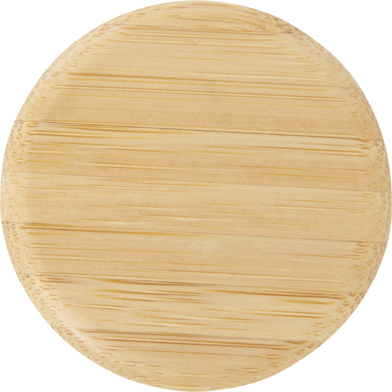 Porto 500 ml glass water bottle with silicone handle and bamboo lid - Image 9