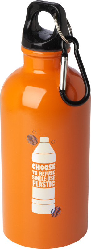 Oregon 400 ml RCS certified single wall stainless steel water bottle with carabiner - Image 20