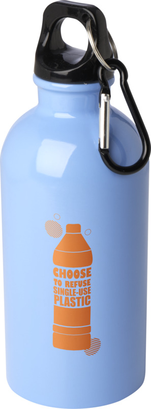 Oregon 400 ml RCS certified single wall stainless steel water bottle with carabiner - Image 35
