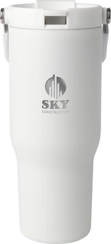 Bronx 900 ml RCS recycled stainless steel copper vacuum insulated tumbler with dual function lid - Image 9