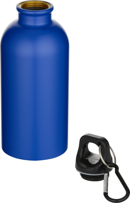Oregon 400 ml matte RCS recycled single wall stainless steel water bottle with carabiner - Image 7