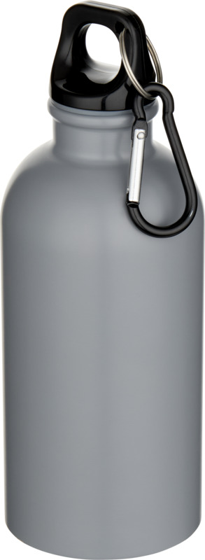 Oregon 400 ml matte RCS recycled single wall stainless steel water bottle with carabiner - Image 9